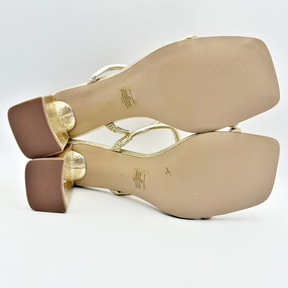 Steve Madden Womens Lilah Heel Sandals US 9M EU 39.5 Gold Metallic NWOB - Picture 11 of 12